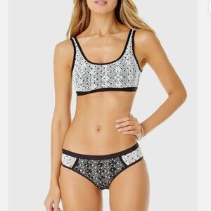 Anne Cole Dot Lace Scooped Bralette & Hipster Bikini